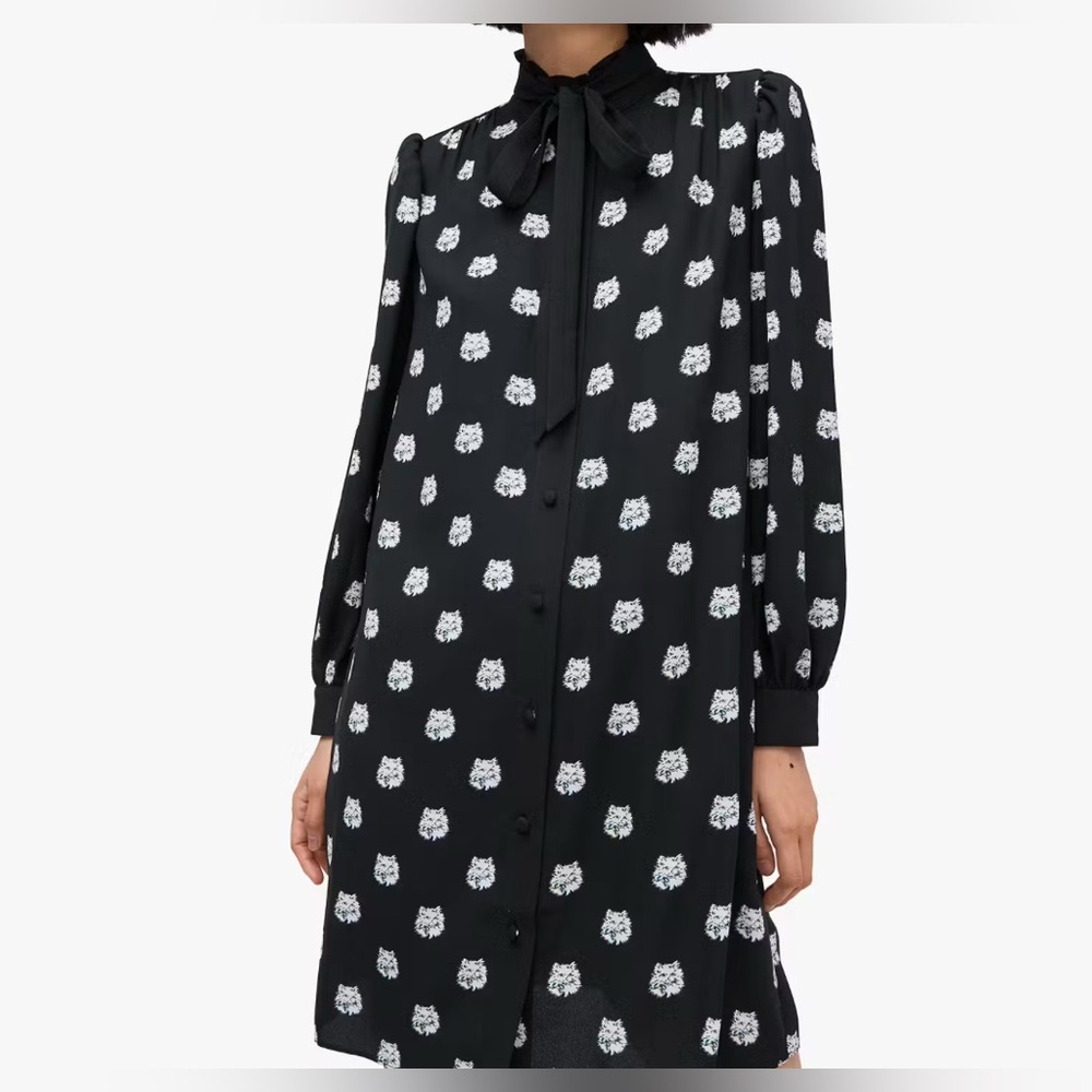 Kate Spade Cat Print Shirt Dress